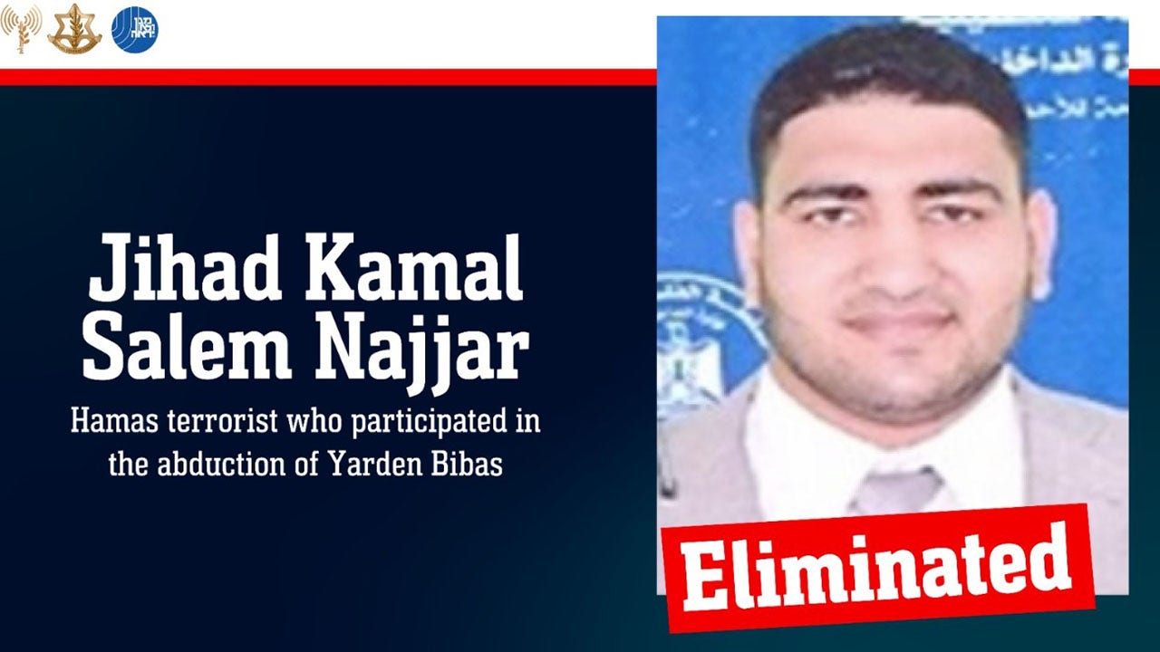 Israel eliminates Gaza terrorist who took part in Oct. attack on kibbutz, took Yarden Bibas hostage