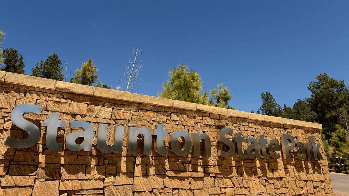 A sign marking the entrance to Staunton State Park in Colorado.
