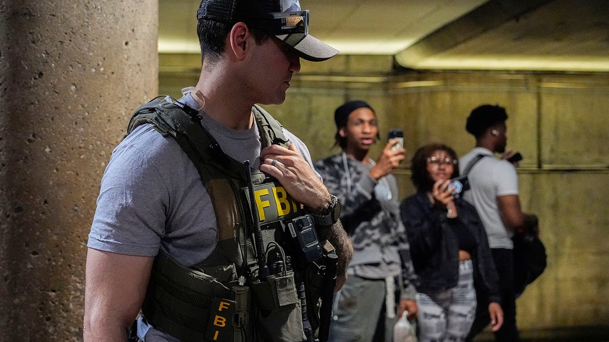 FBI agent patrols in D.C. metro station