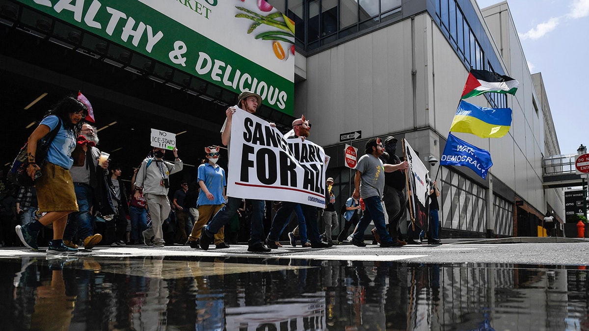 Protests in Philadelphia against ICE, Trump