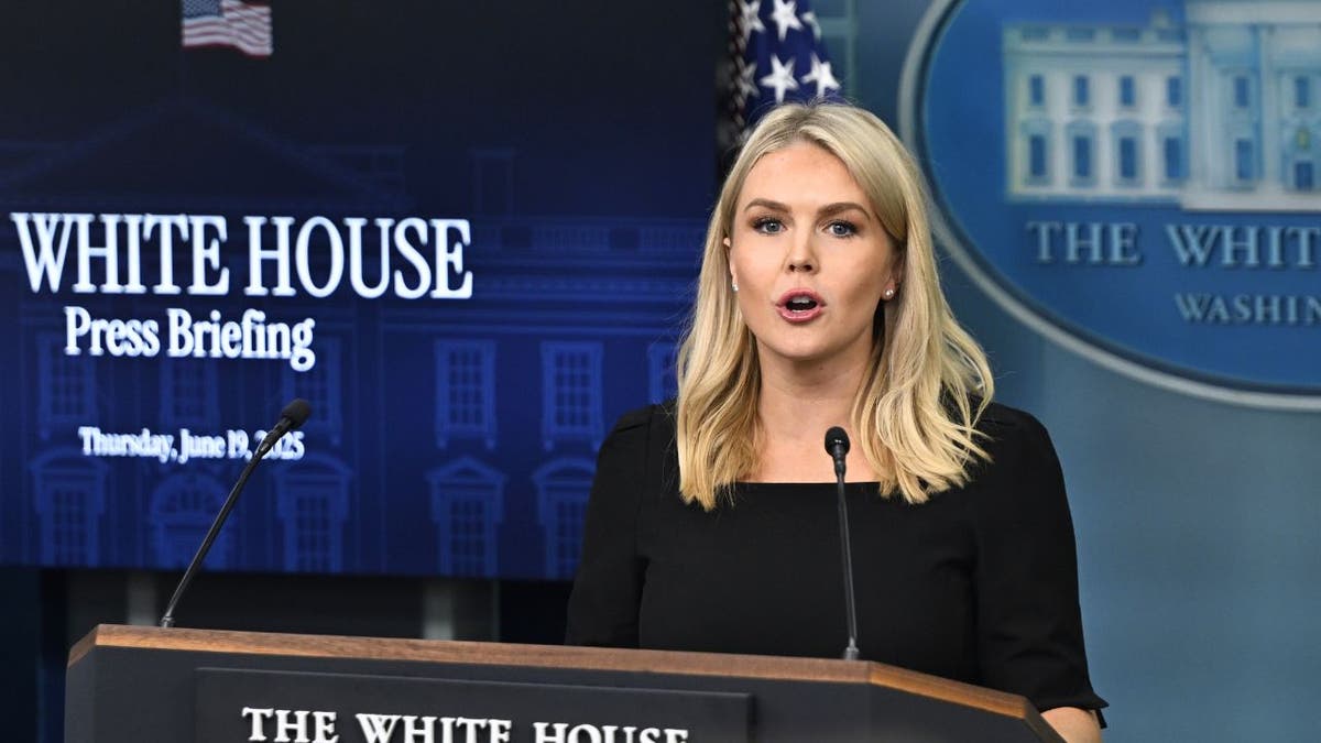 White House Press Secretary Karoline Leavitt speaking.