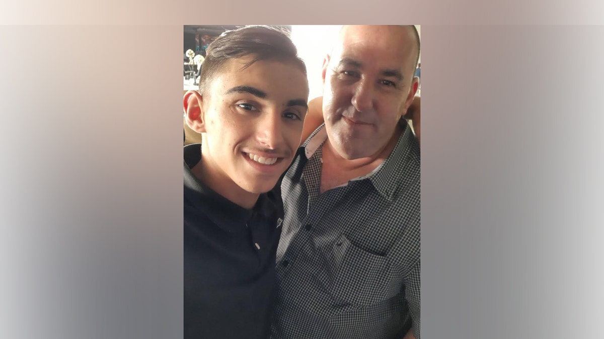 Rom Braslavski, seen here with his father, Ofir, during happier times, was kidnapped by Islamic Jihad terrorists at the Nova music festival on Oct. 7, 2023.