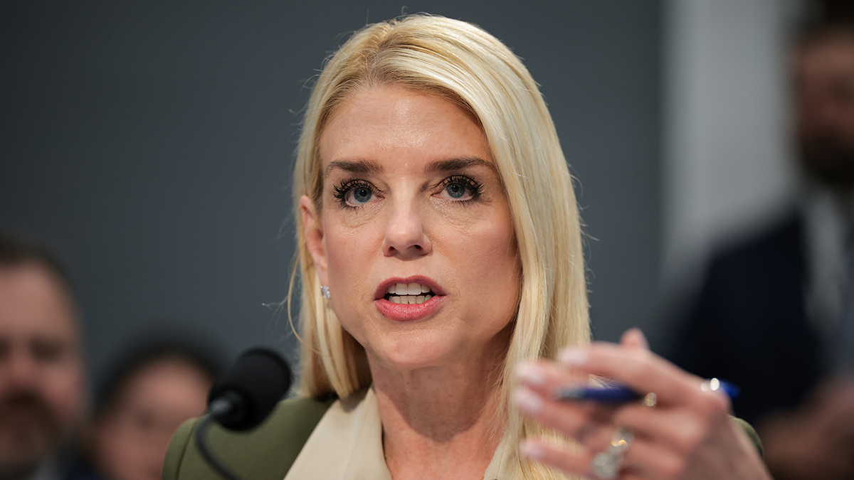 Pam Bondi speaks at a hearing