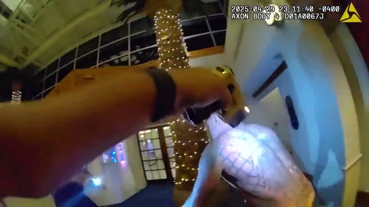 James Farthing attempted to flee the scene before he was tased and arrested.