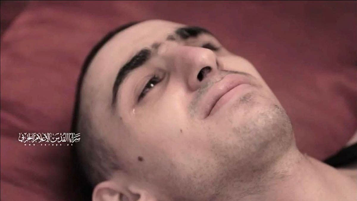 Image of Rom Braslavski taken from screen grab of Hamas hostage video.