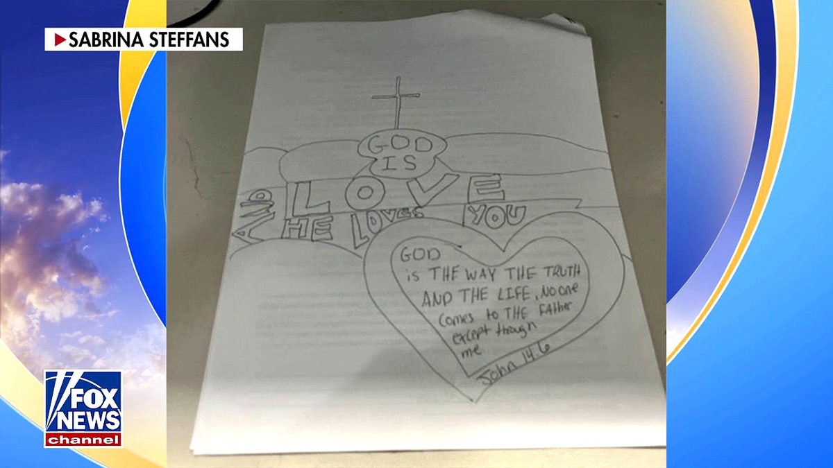 Sabrina Steffans' drawing of Salvation Mountain, a proposal for her parking space design