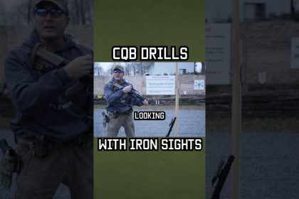 CQB drills with iron sights #shorts #selfdefense