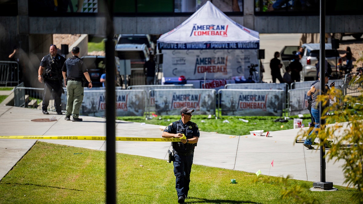 Charlie Kirk shot, police secure the scene