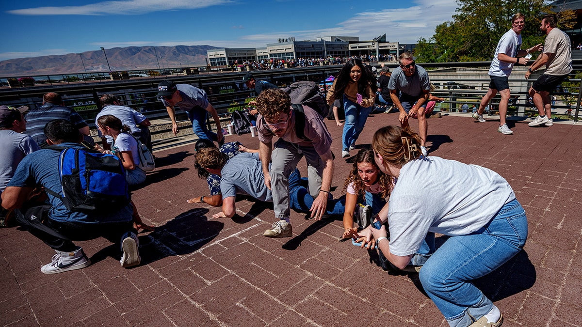 People duck at UVU after Charlie Kirk shot