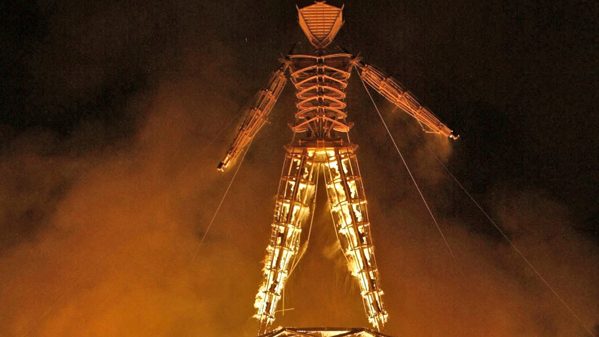 Burning Man effigy is burned