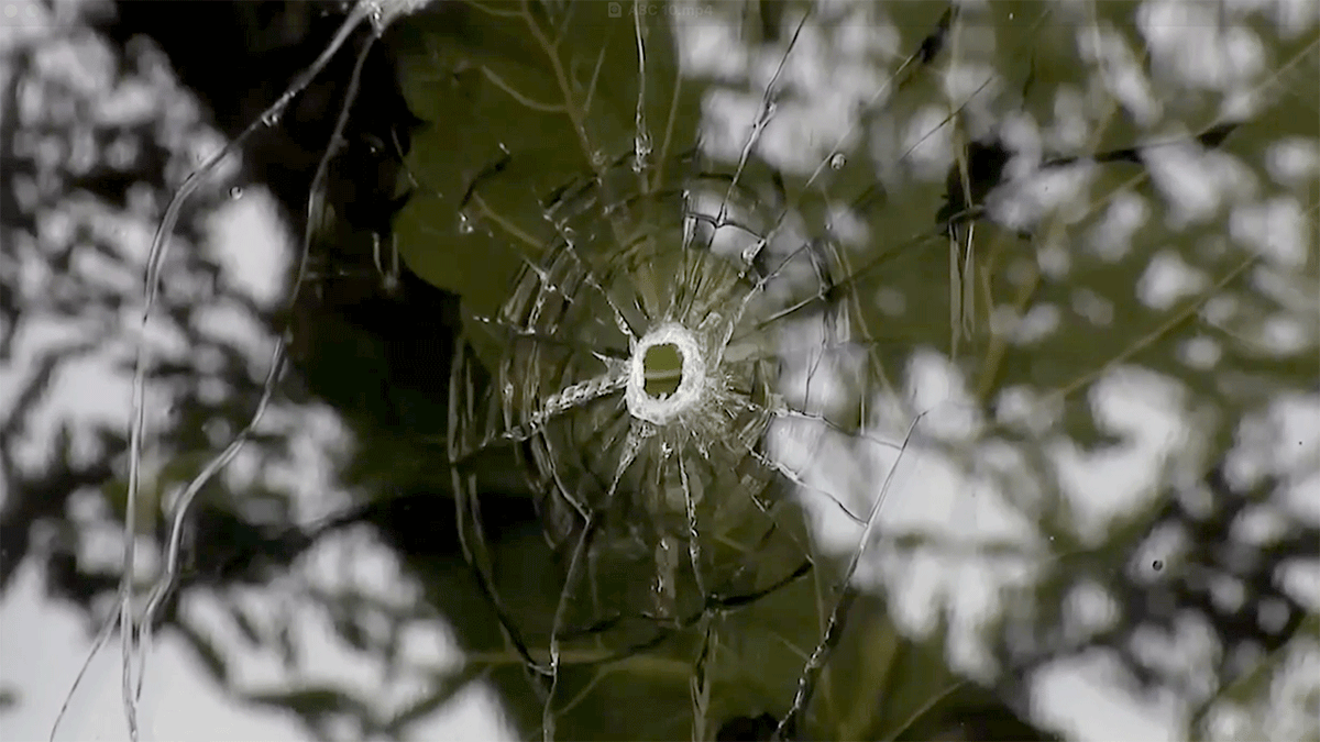 Bullet holes at ABC 10