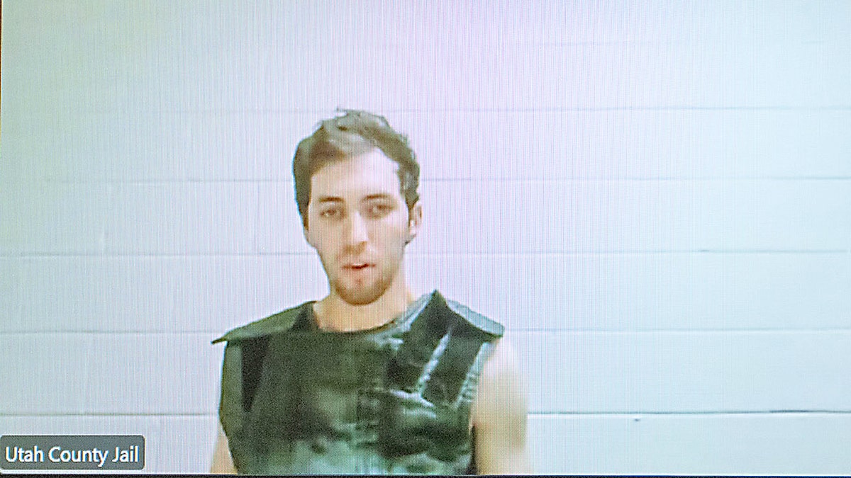 Tyler Robinson on camera at his first court hearing.