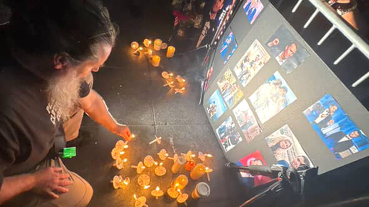 In New York City, mourners met in Washington Square Park on Sunday night.