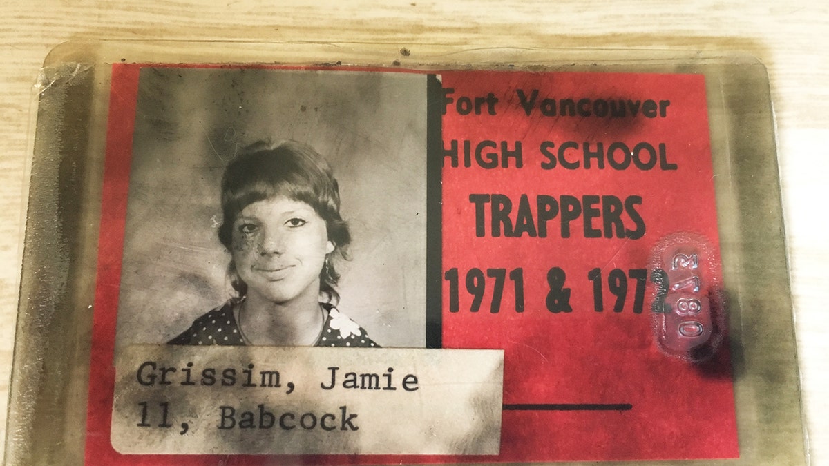 Jamie Grissim's crumpled ID.