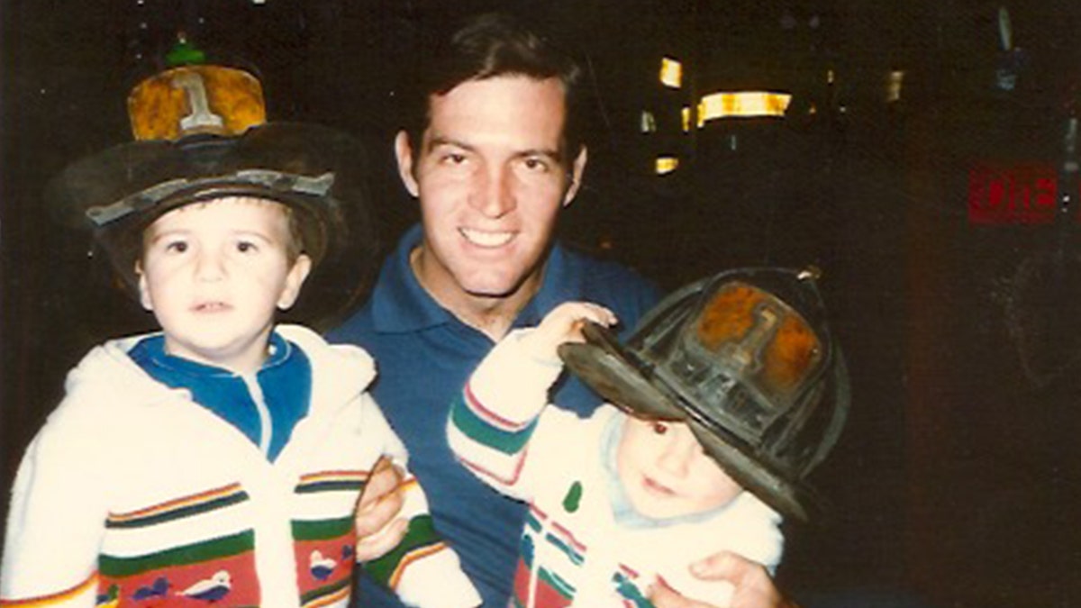 Lt. Dowdell with his sons, Patrick and James
