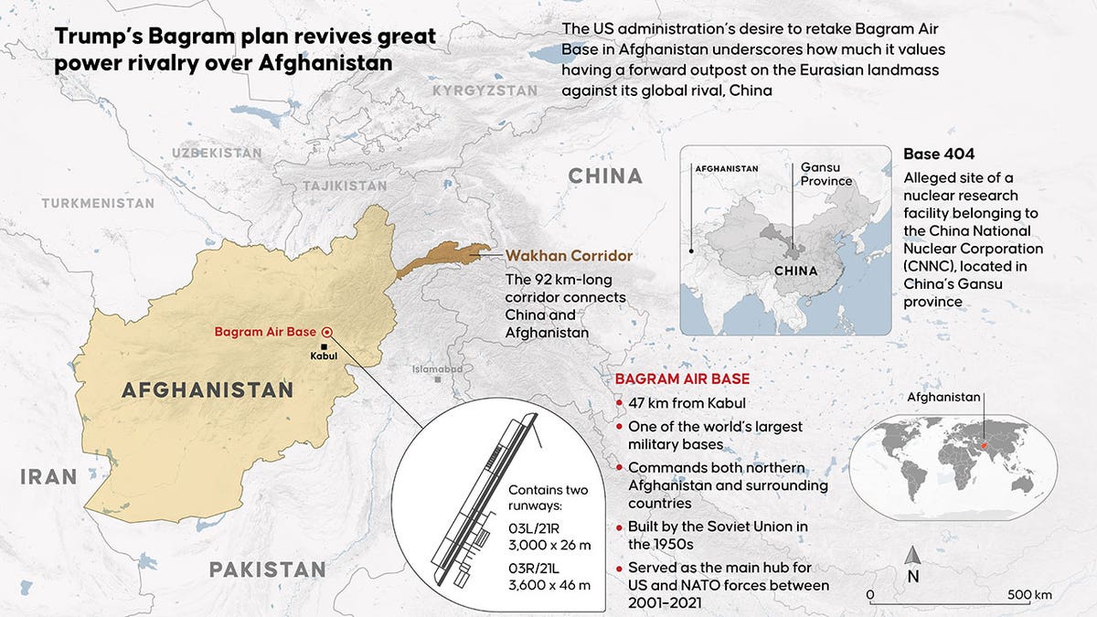Map of China and Afghanistan