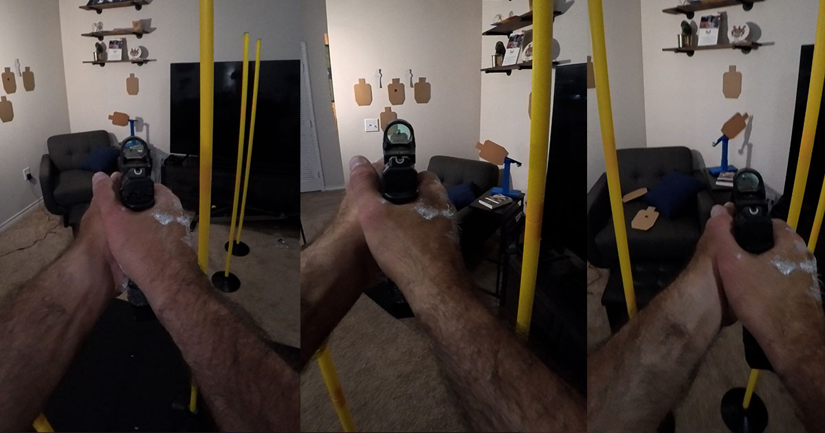 Mix It Up: Random Transitions in Dry Fire Practice