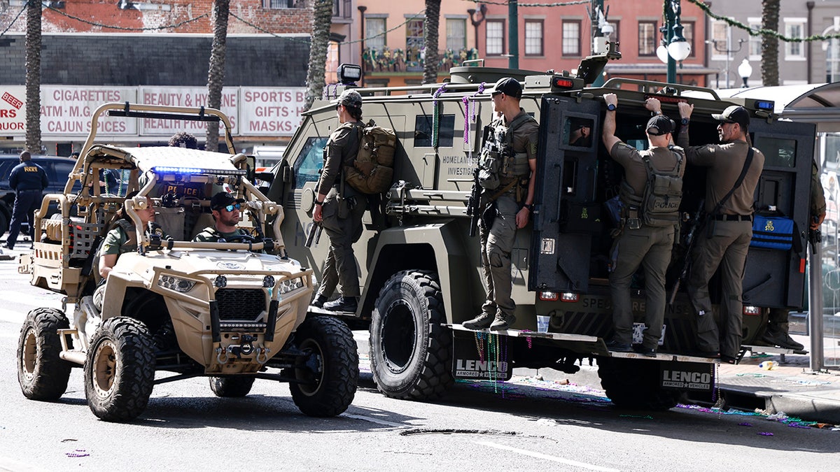 Police and military personnel in New Orleans