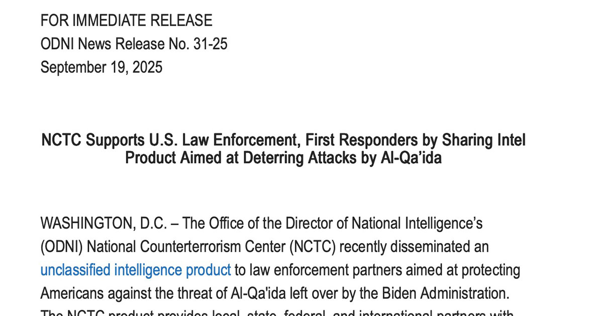 Prepare for a Large-Scale Terror Attack