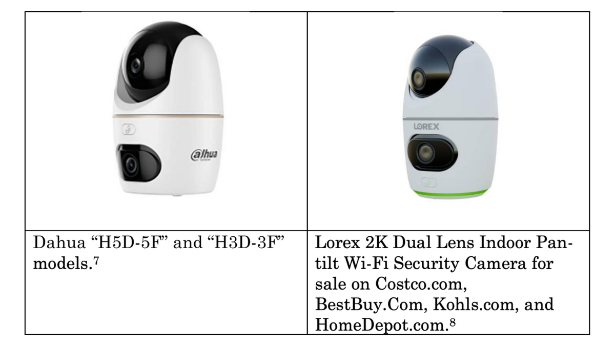 A view of two security cameras included in a lawsuit filed by Nebraska Attorney General