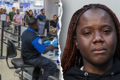 Miami airport chaos as woman grabs crying child from mother, wraps legs around boy to prevent escape