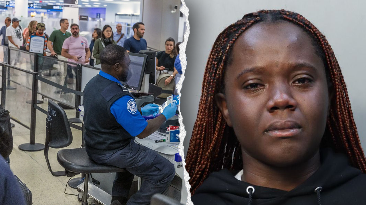 Miami airport chaos as woman grabs crying child from mother, wraps legs around boy to prevent escape