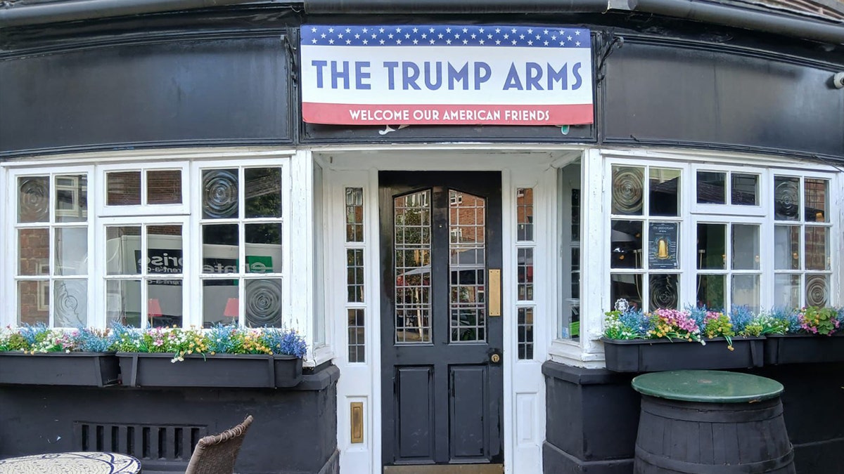 Trump Arms sign outside of pub