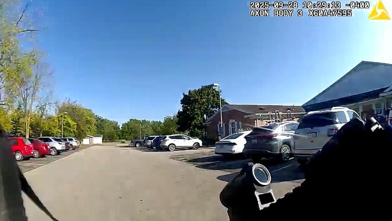 Michigan church shooting bodycam video shows police confront gunman
