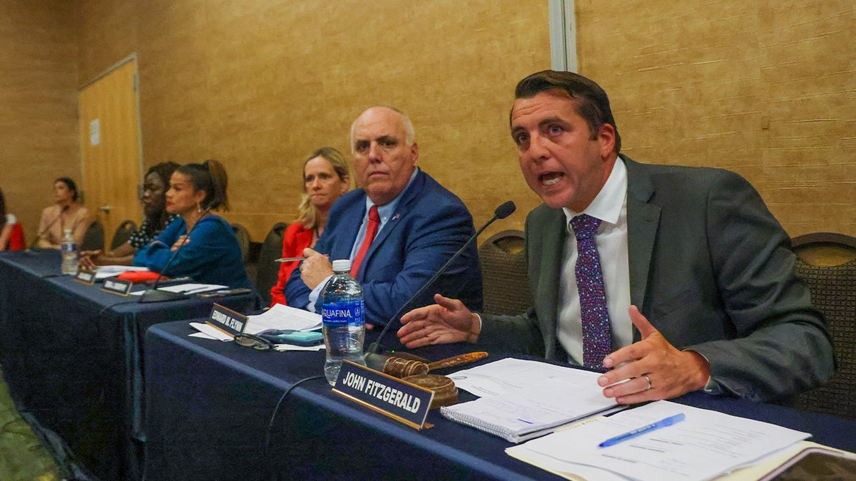 Boston City Councilor John Fitzgerald speaks during Boston City Council's on-site hearing