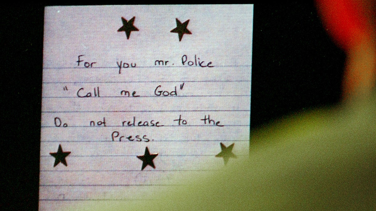 A note written by John Allen Muhammad.