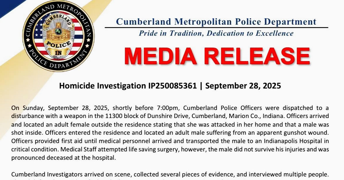 Indiana Woman Shoots Attacker Dead After Sexual Assault Inside Her Home