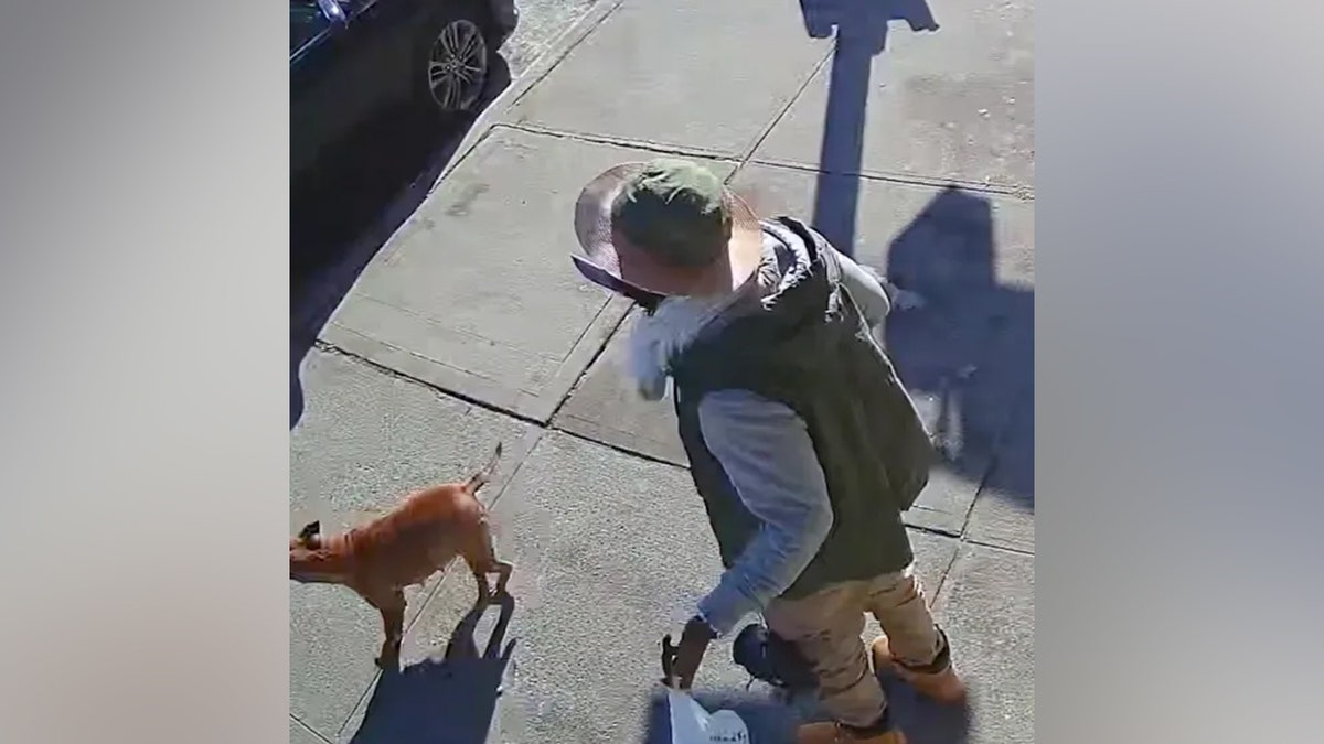 Police footage of Timothy Bohler in the moments before he allegedly attacked a man with a machete in New York