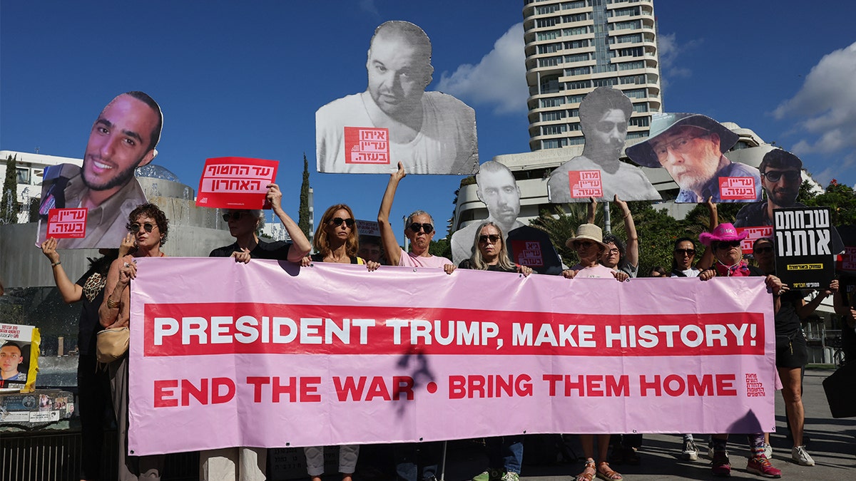 A rally in Tel Aviv calling for the release of the remaining hostages