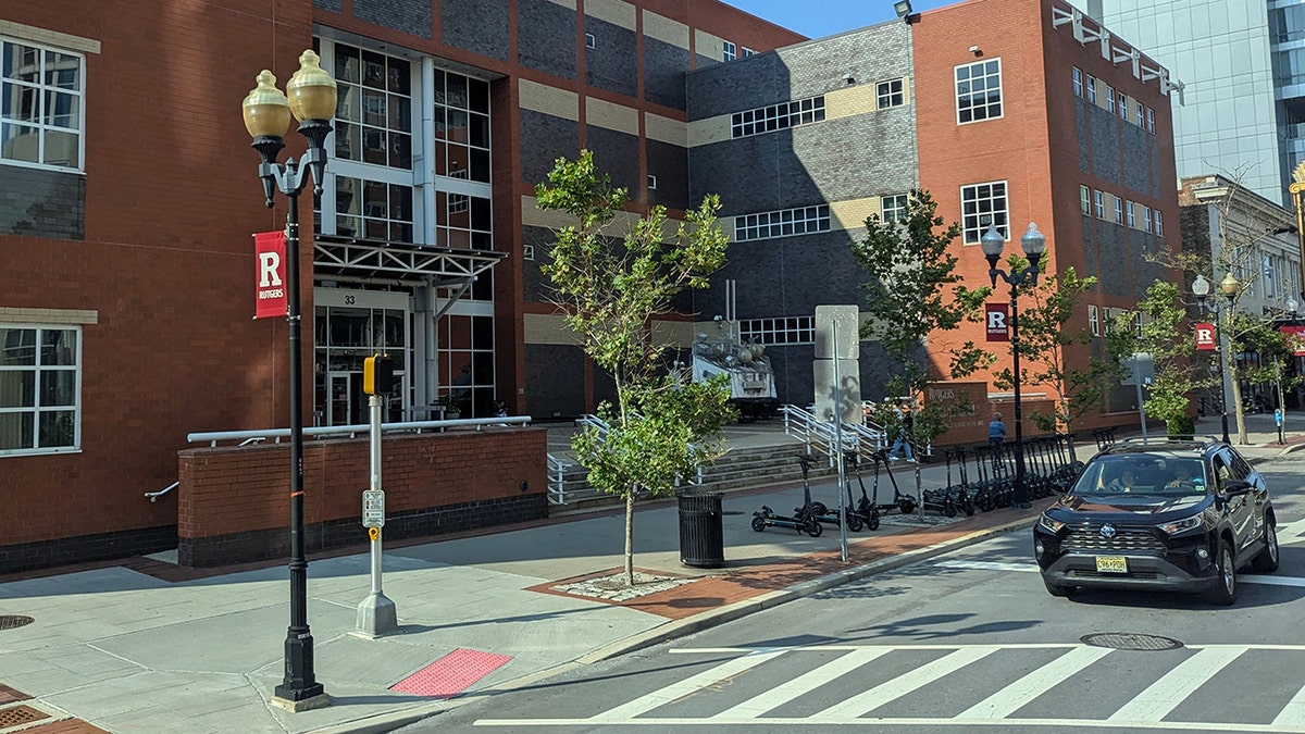 A Rutgers University campus building