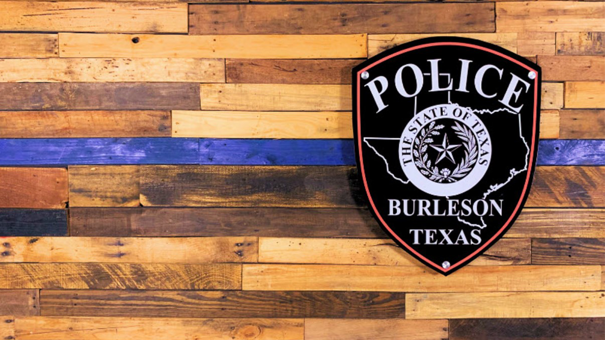 Burleson Police sign