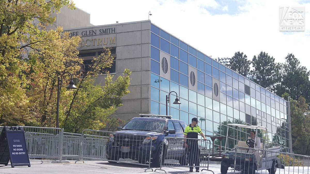 Security preps campus for a Turning Point USA event after the death of Charlie Kirk