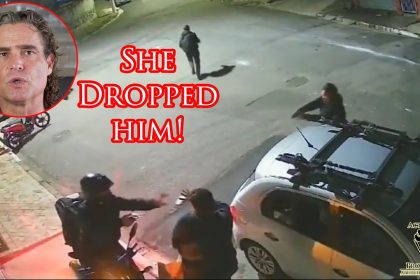 Off Duty Stops Armed Robber Threatening Her Husband!
