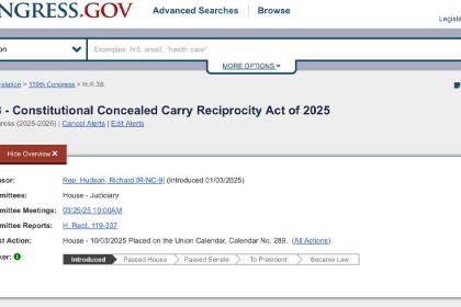 GOA Defends H.R. 38 in Letter to Speaker Johnson: ‘Second Amendment Not Just for Police’