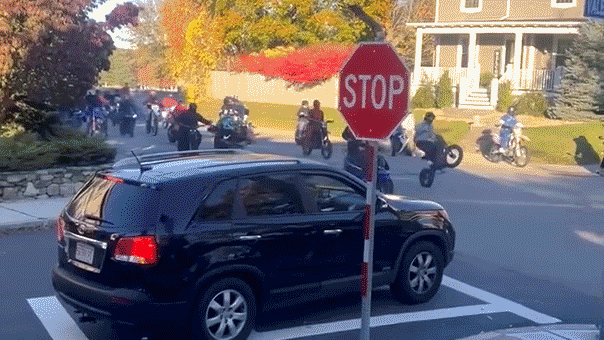 Massive street takeover disrupts town as 50-100 riders in ‘chaotic groups’ block city roads: police