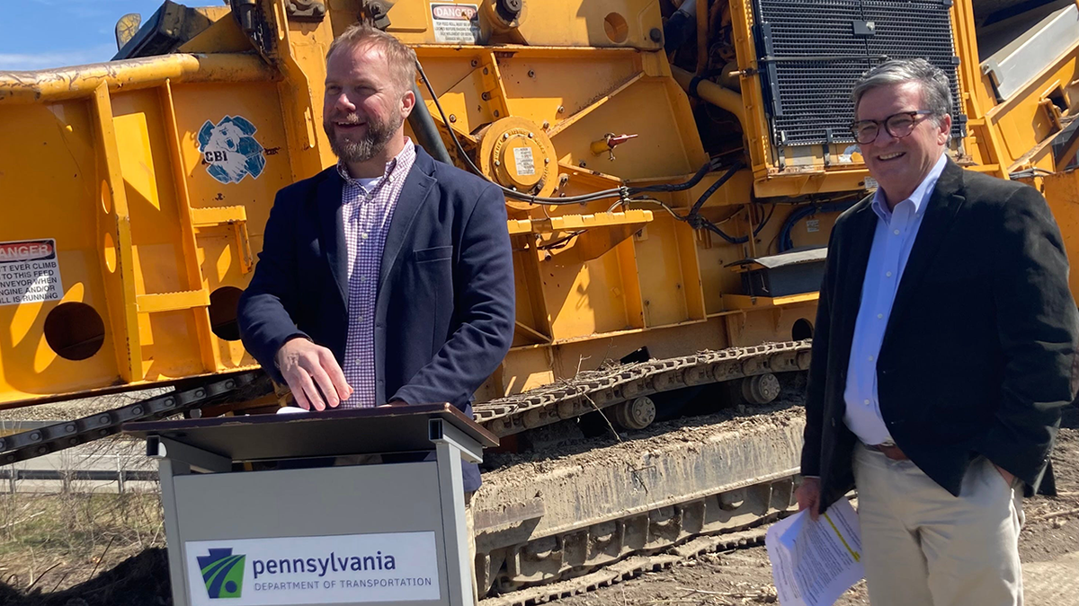 PennDOT Secretary Mike Carroll, right.