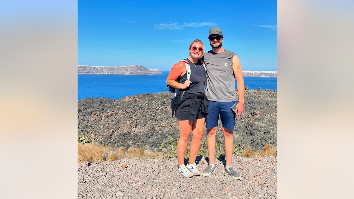 Rachel Dumovich and Brandon Dumovich seen hiking.