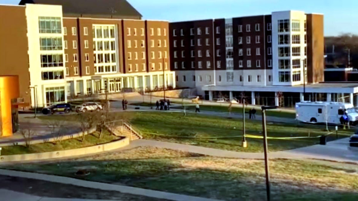 emergency vehicles outside residence hall