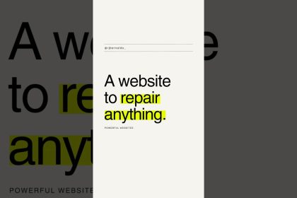 A website to repair anything. Powerful websites 227