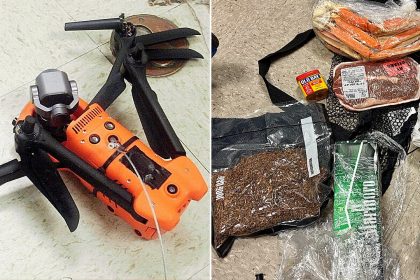 Prison officers intercept drone delivering steak, crab legs with seasoning to inmates in contraband drop