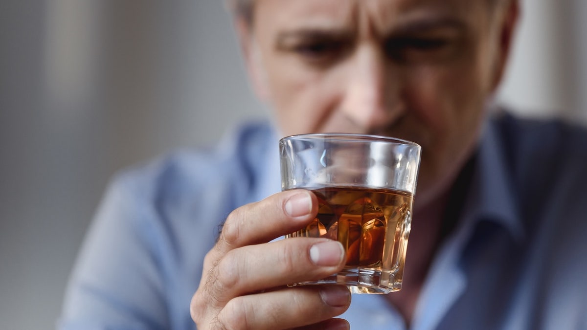 Man drinking alcohol