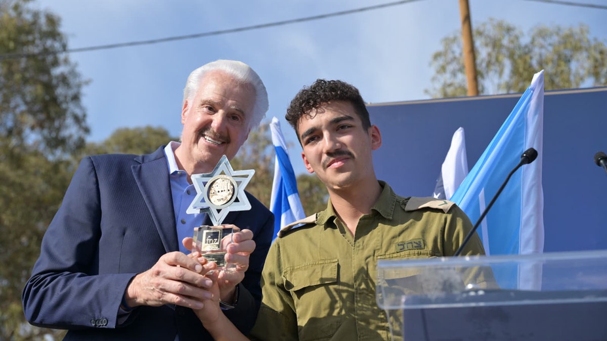 Eden Alexander and Mike Evans in Israel.