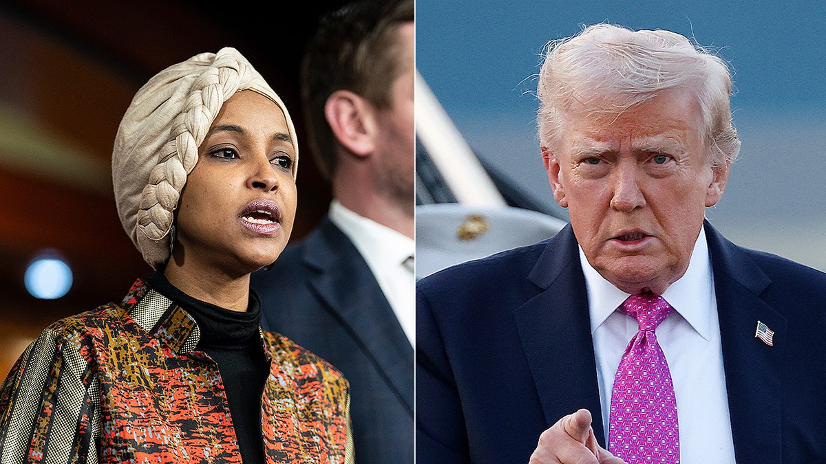 Ilhan Omar and President Donald Trump