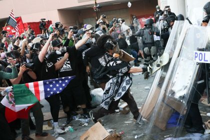 LAPD arrests violent agitators after protests erupt outside federal detention center in Los Angeles