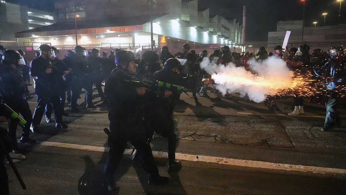 Los Angeles police fire less lethal rounds