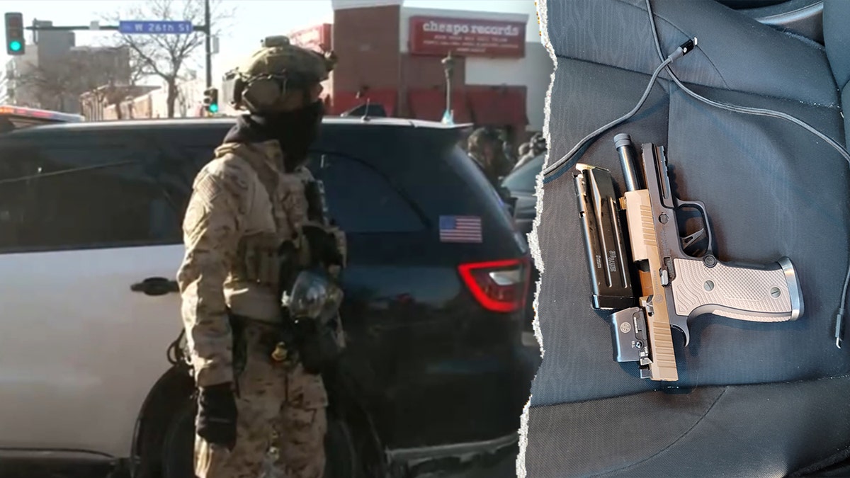 Split of a federal agent and a weapon